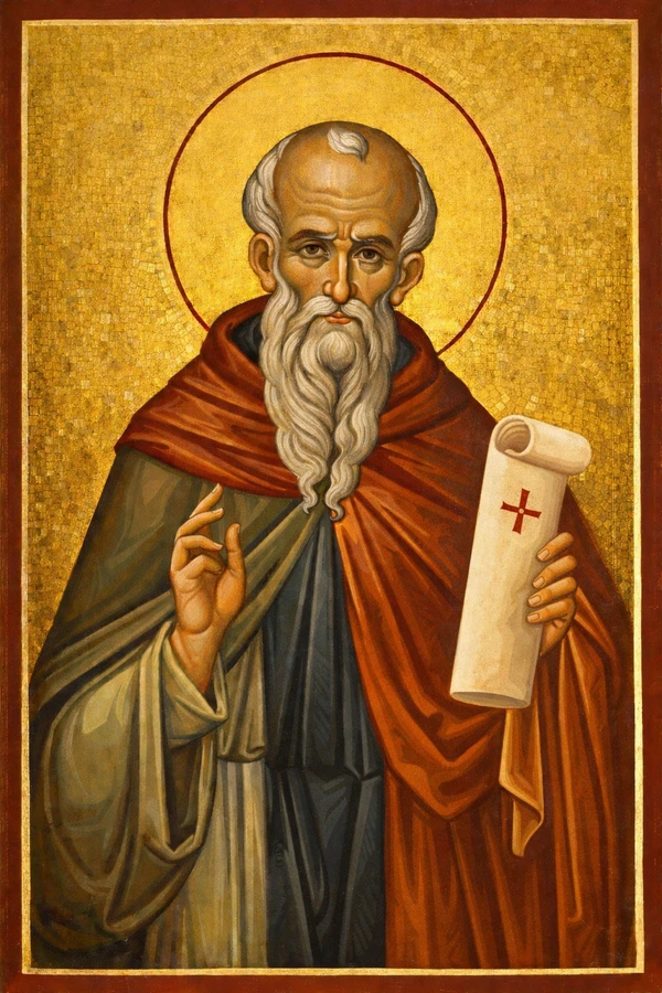 Saint Maximus the Confessor Byzantine icon, defender of the Logos and unity of divine and human will